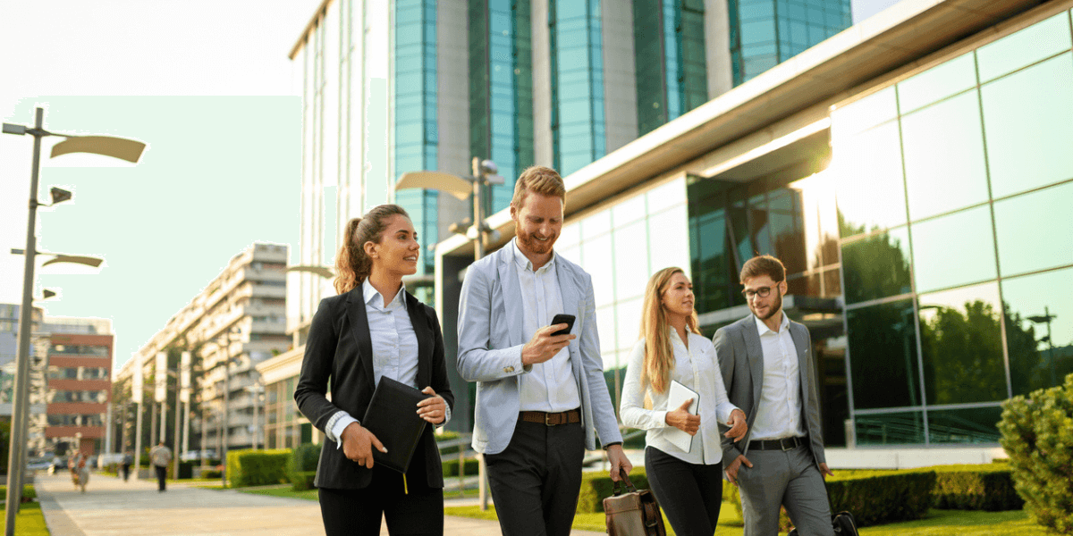 Gen x colleagues discussing digital wealth management